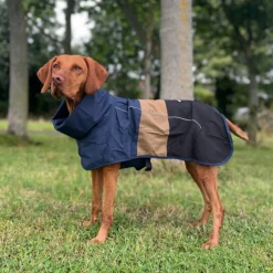 Breatheshield™ Dog Raincoat - Blue Gold Black