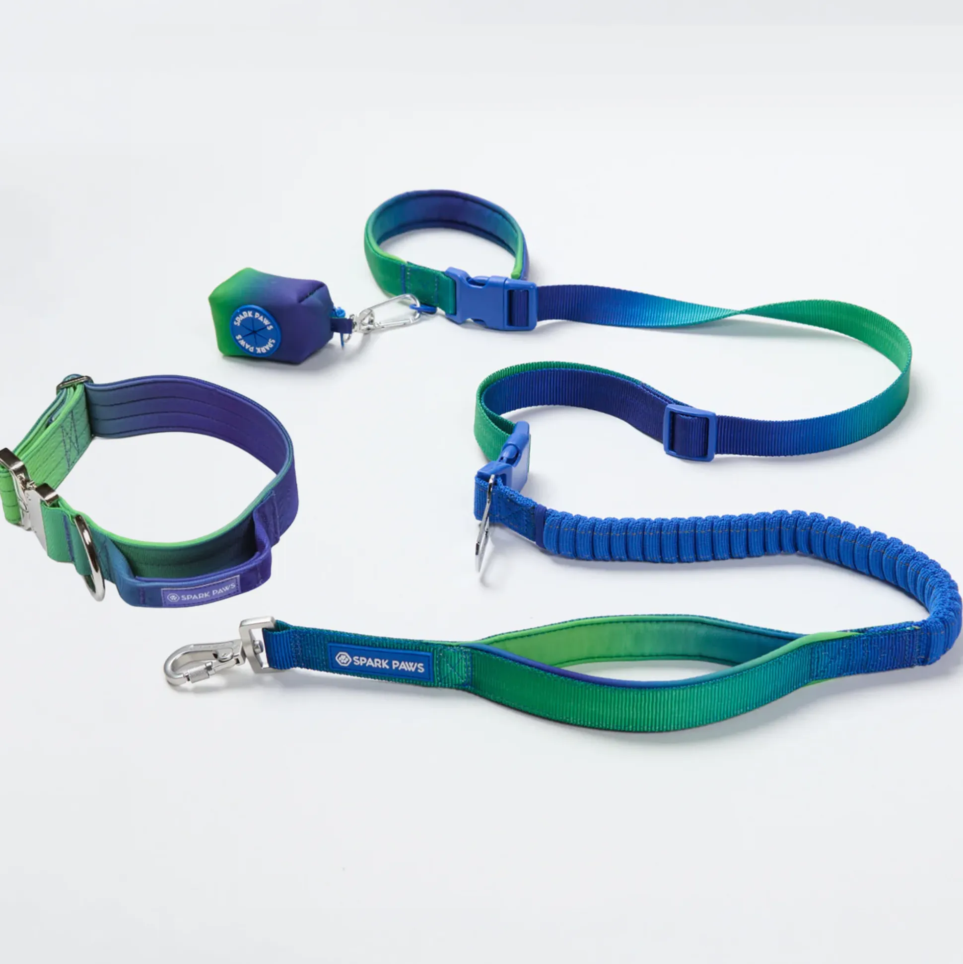 Comfort Control Collar and Multipurpose Leash Set - Lime Wave