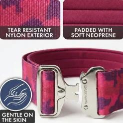 Comfort Control Collar and Multipurpose Leash Set - Fuchsia Camo