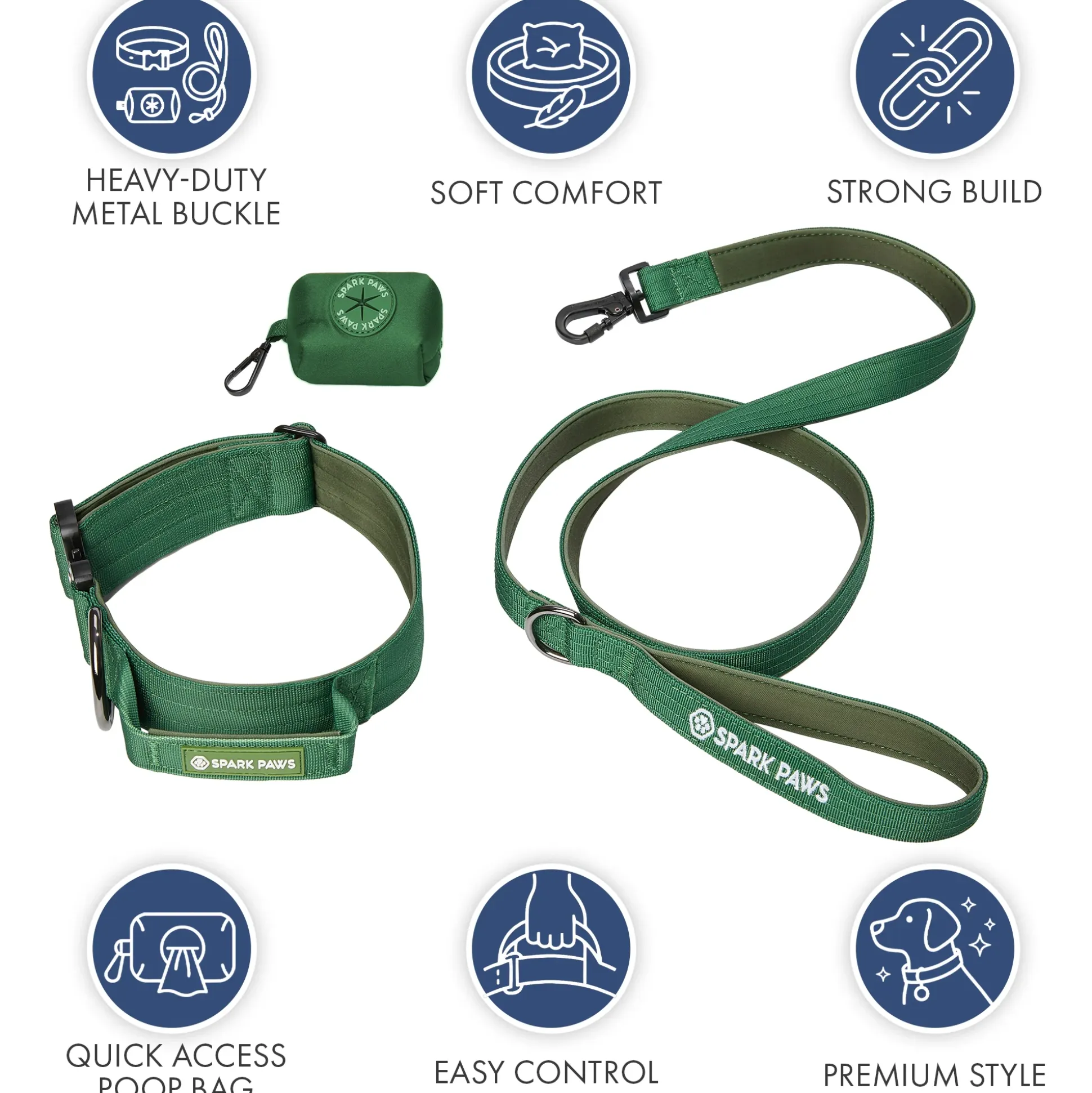 Comfort Control Collar Set - Army Green