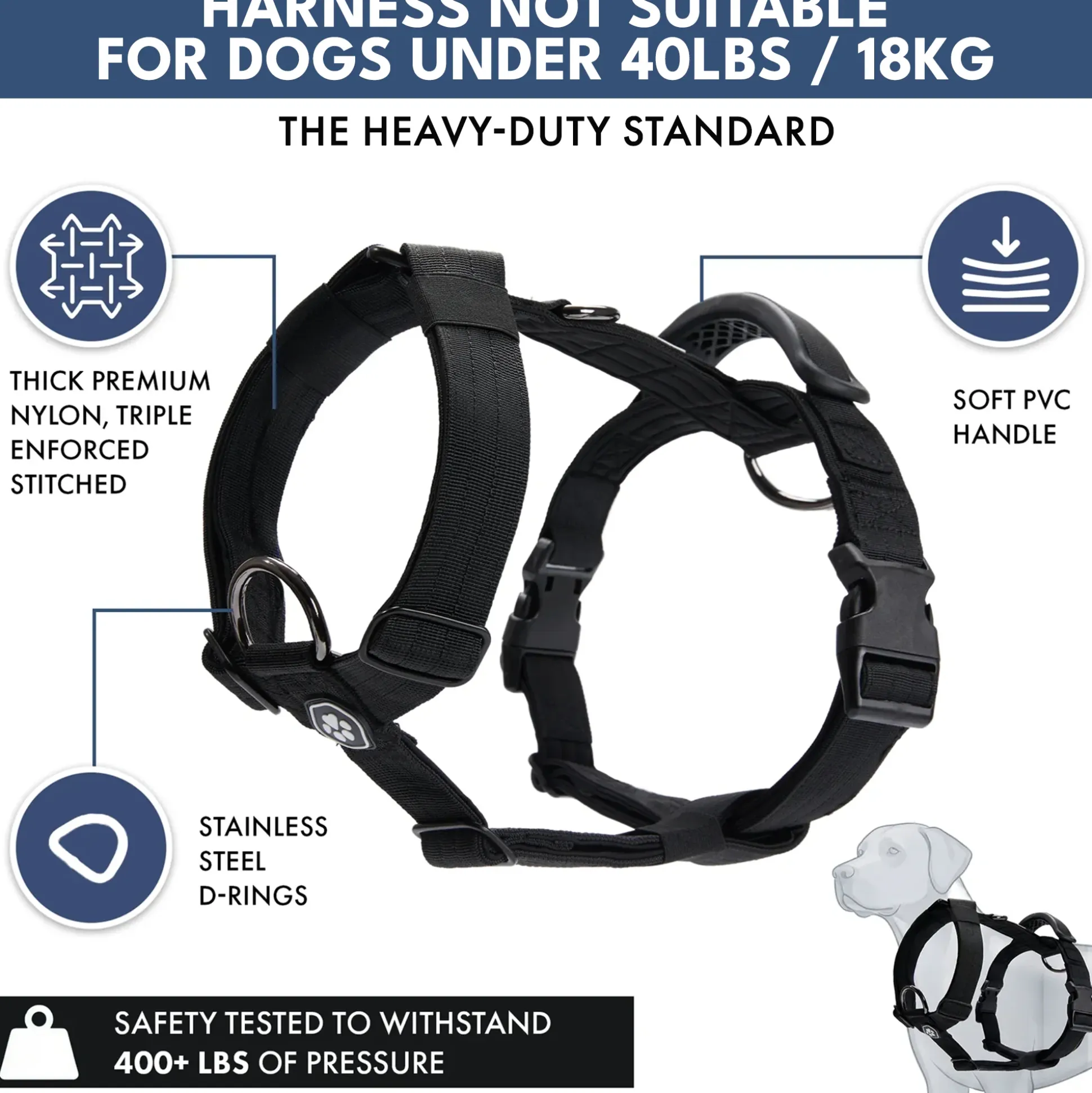 Comfort Control No-Pull Dog Harness and Multipurpose Leash Sets