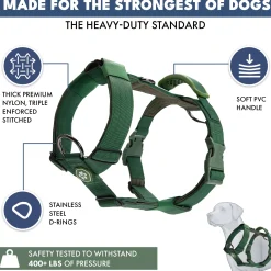 Comfort Control No-Pull Dog Harness Set - Army Green