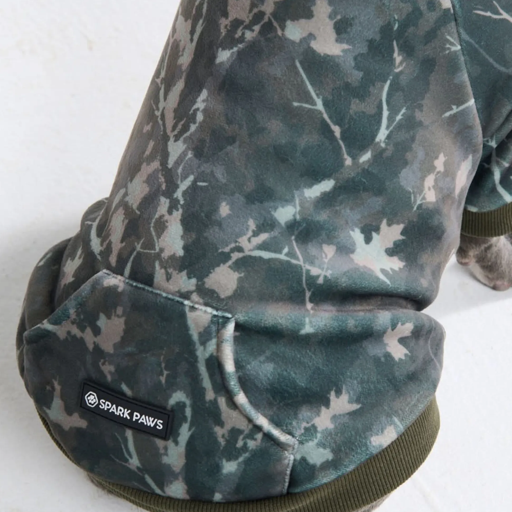 Concrete Wood Dog Hoodie - Timber