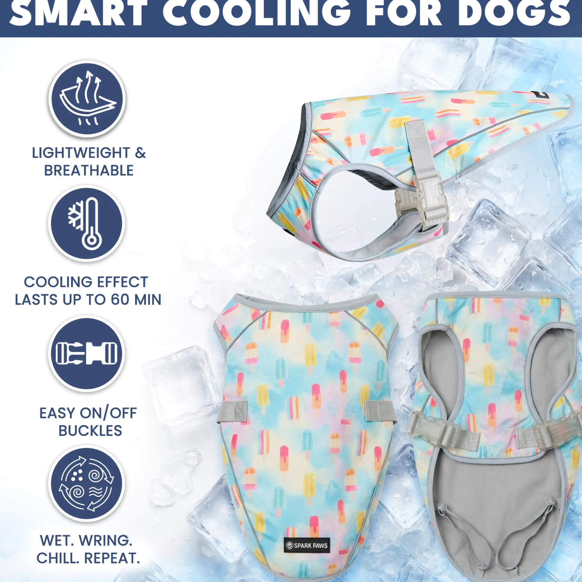 Dog Cooling Vest (2-pack) - Cherries & Popsicles