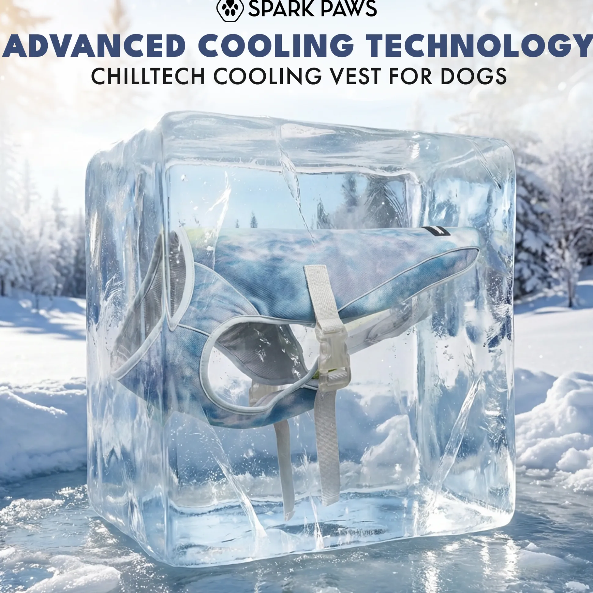 Dog Cooling Vest (2-pack) - Ice Blue & Snow Cone