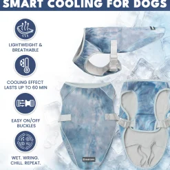 Dog Cooling Vest (2-pack) - Ice Blue & Tropical Storm
