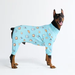 Dog Pajama - Breakfast Blue