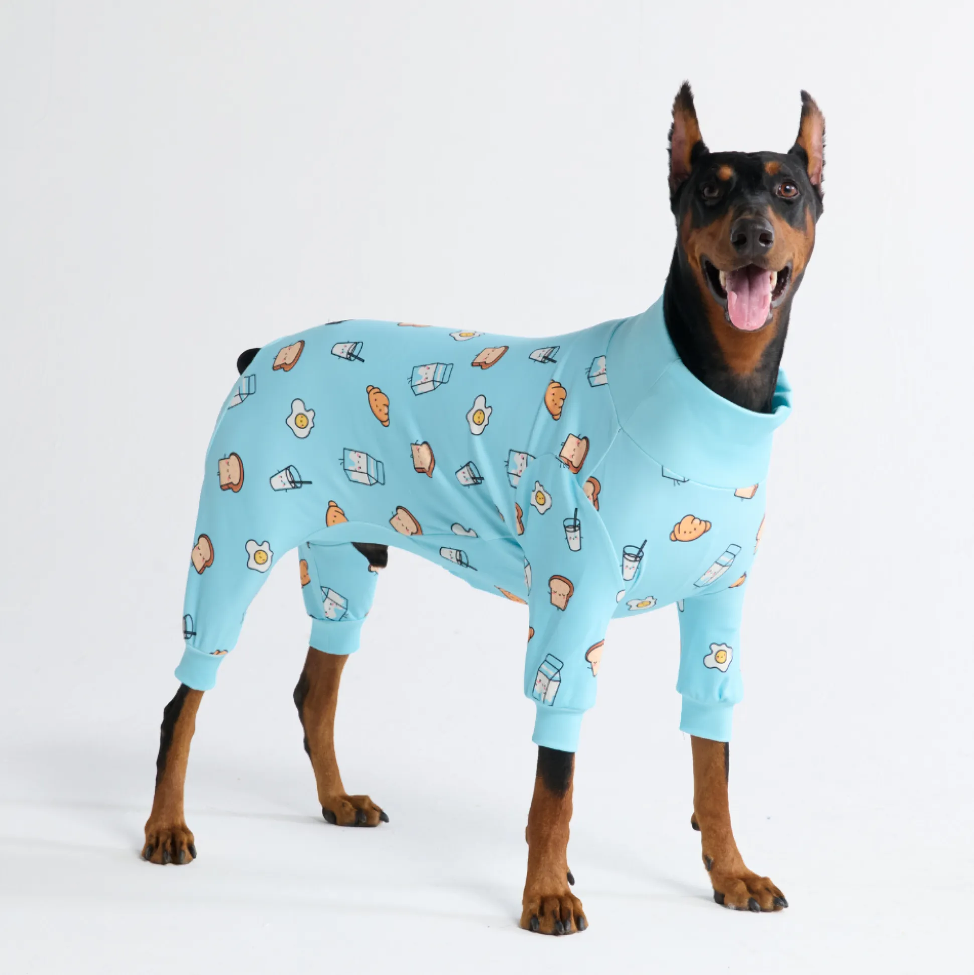Dog Pajama - Breakfast Blue