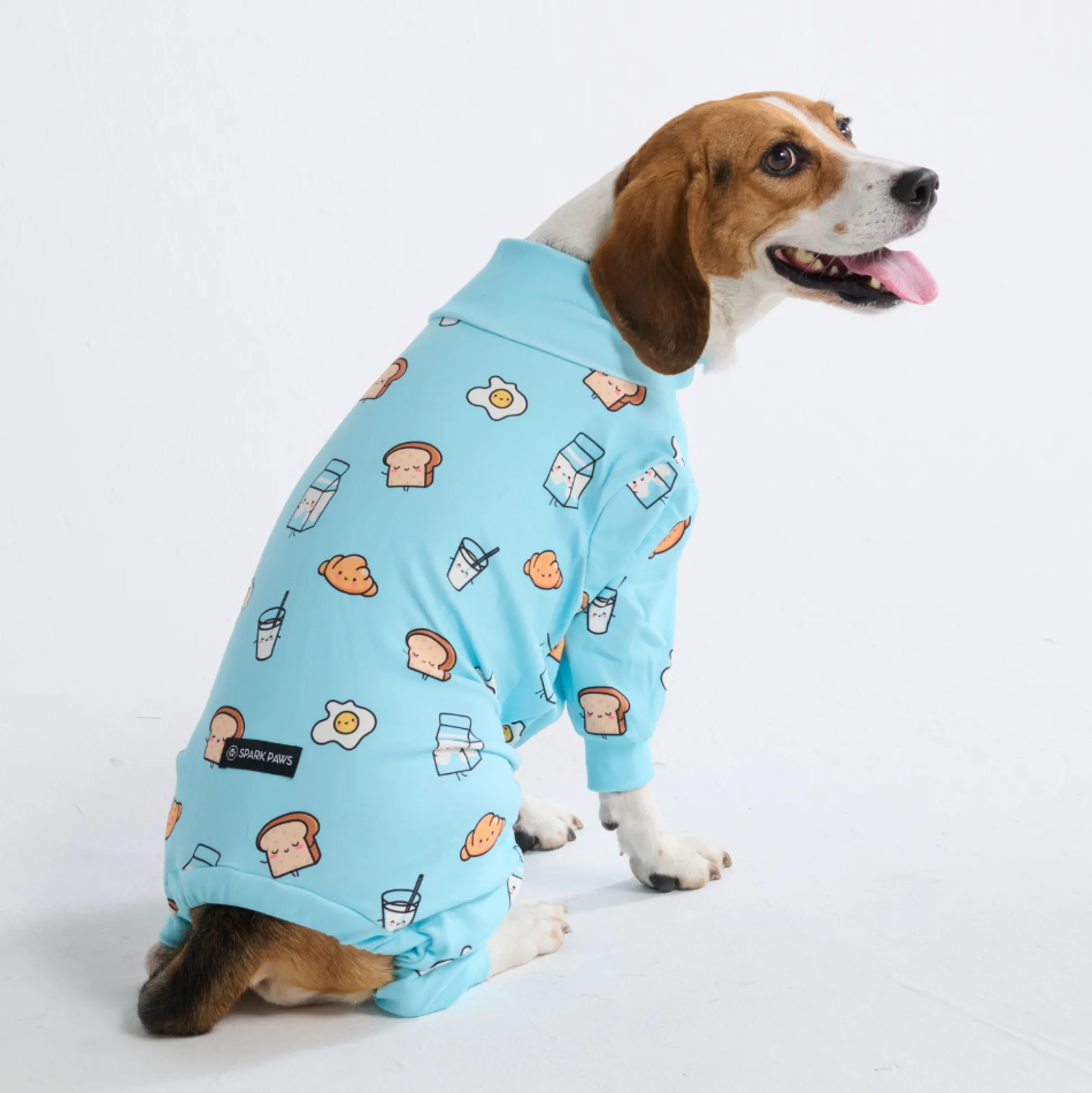 Dog Pajama - Breakfast Blue