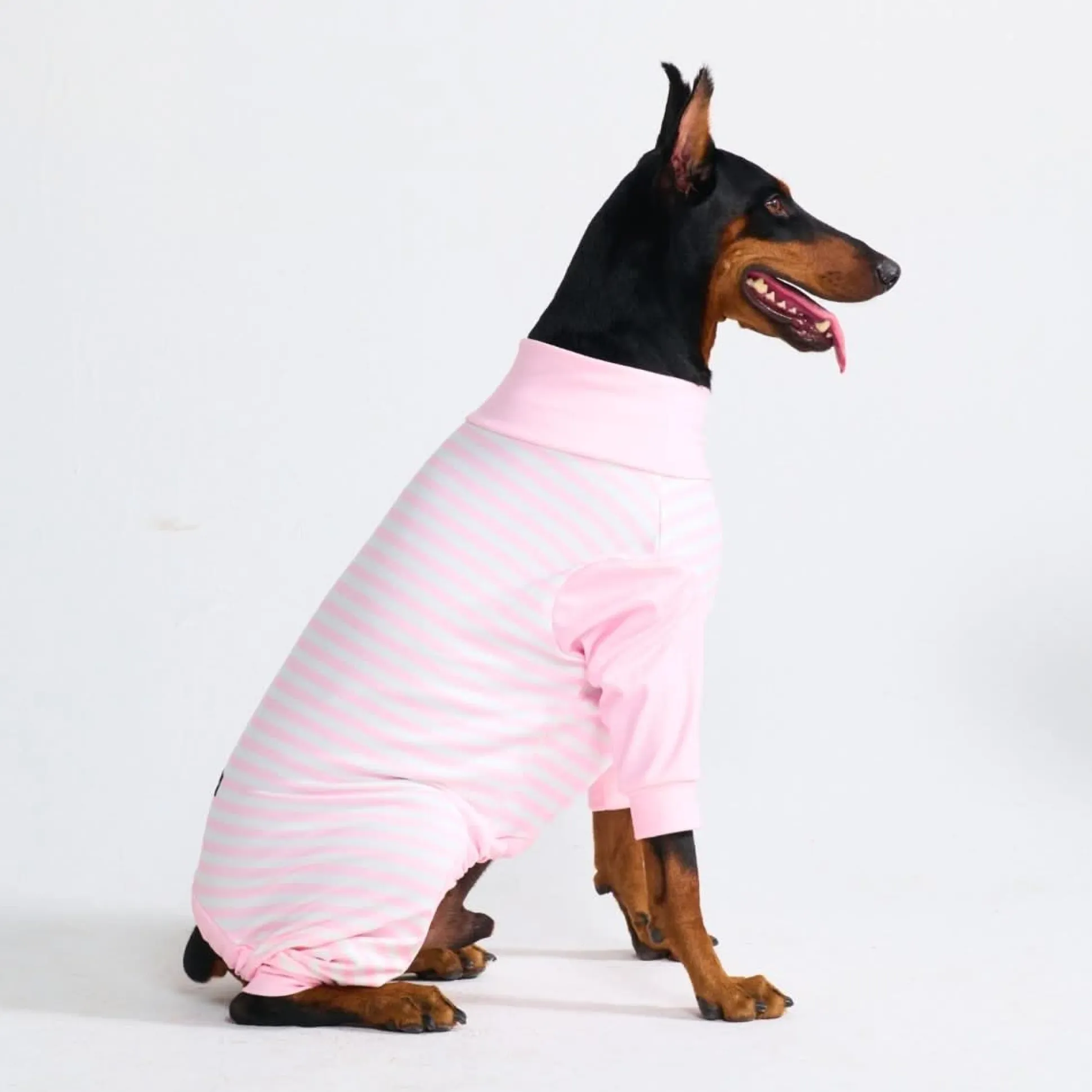 Dog Pajama - Pink Stripes