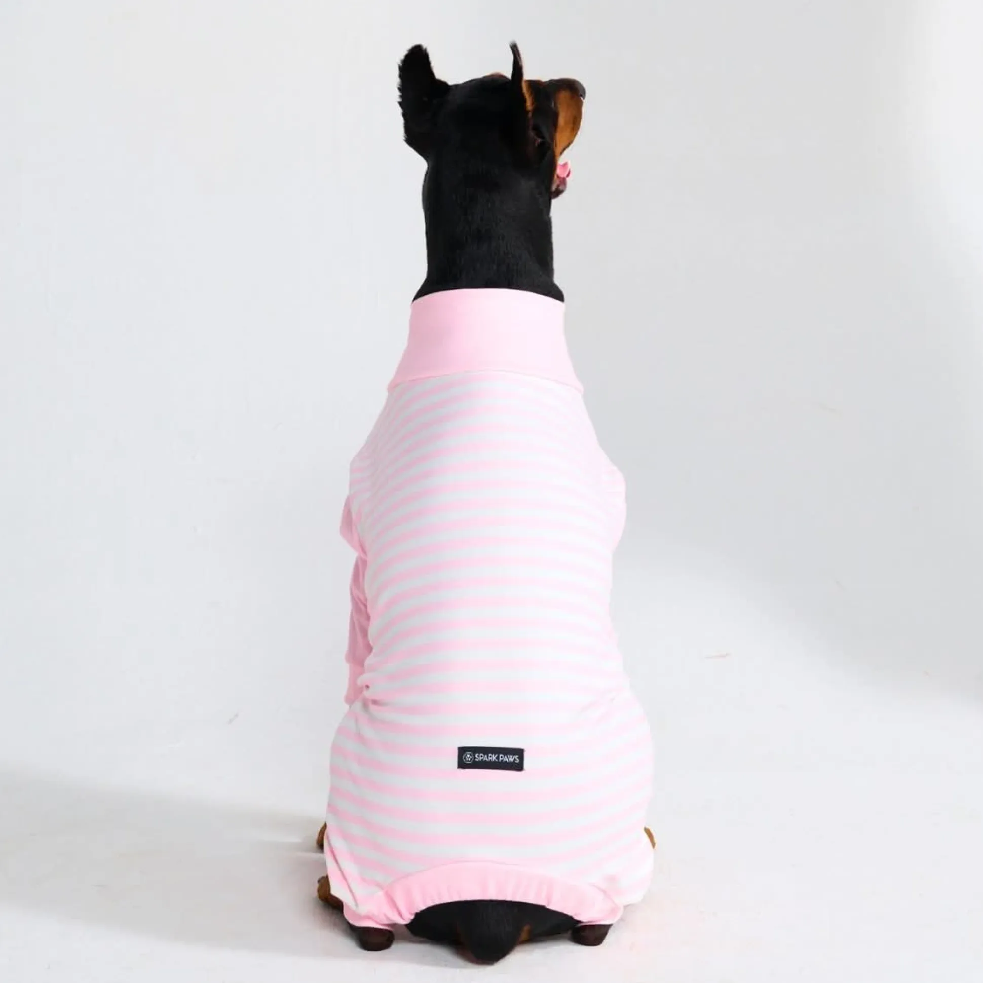 Dog Pajama - Pink Stripes