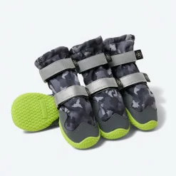 Dog Rainboots, Waterproof Dog Shoes - Grey Camo