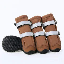 Dog Rainboots, Waterproof Dog Shoes - Brown