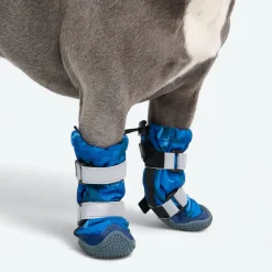 Dog Rainboots, Waterproof Dog Shoes - Blue Camo