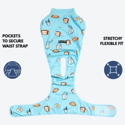 Dog Surgical Suit - Breakfast Blue