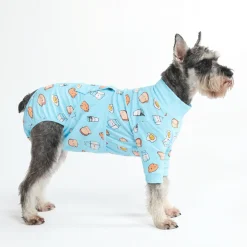 Dog Surgical Suit - Breakfast Blue