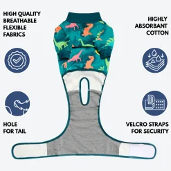 Dog Surgical Suit - Dinosaurs