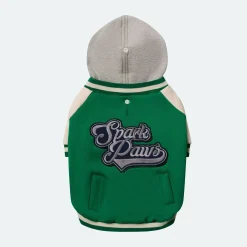 Dog Varsity Jacket - Green