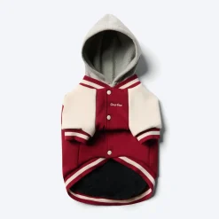 Dog Varsity Jacket - Red