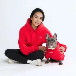 Essential Dog Hoodie - Crimson Red