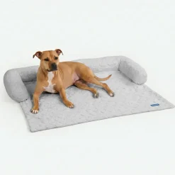 Frostcore™ Cooling Couch Cover Dog Bed - Hearts Grey