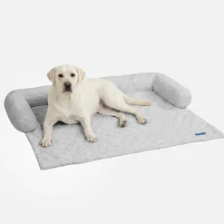 Frostcore™ Cooling Couch Cover Dog Bed - Hearts Grey