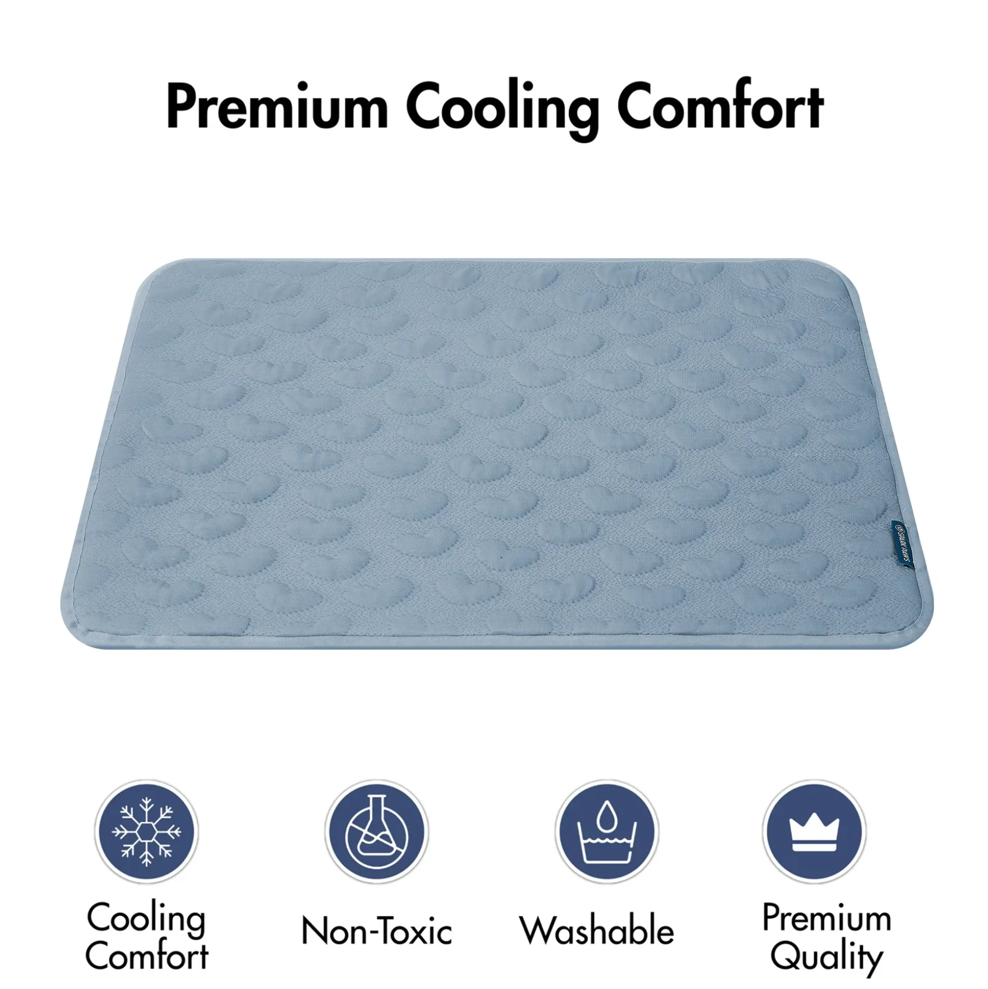 Frostcore™ Cooling Mat - Hearts Ash Blue