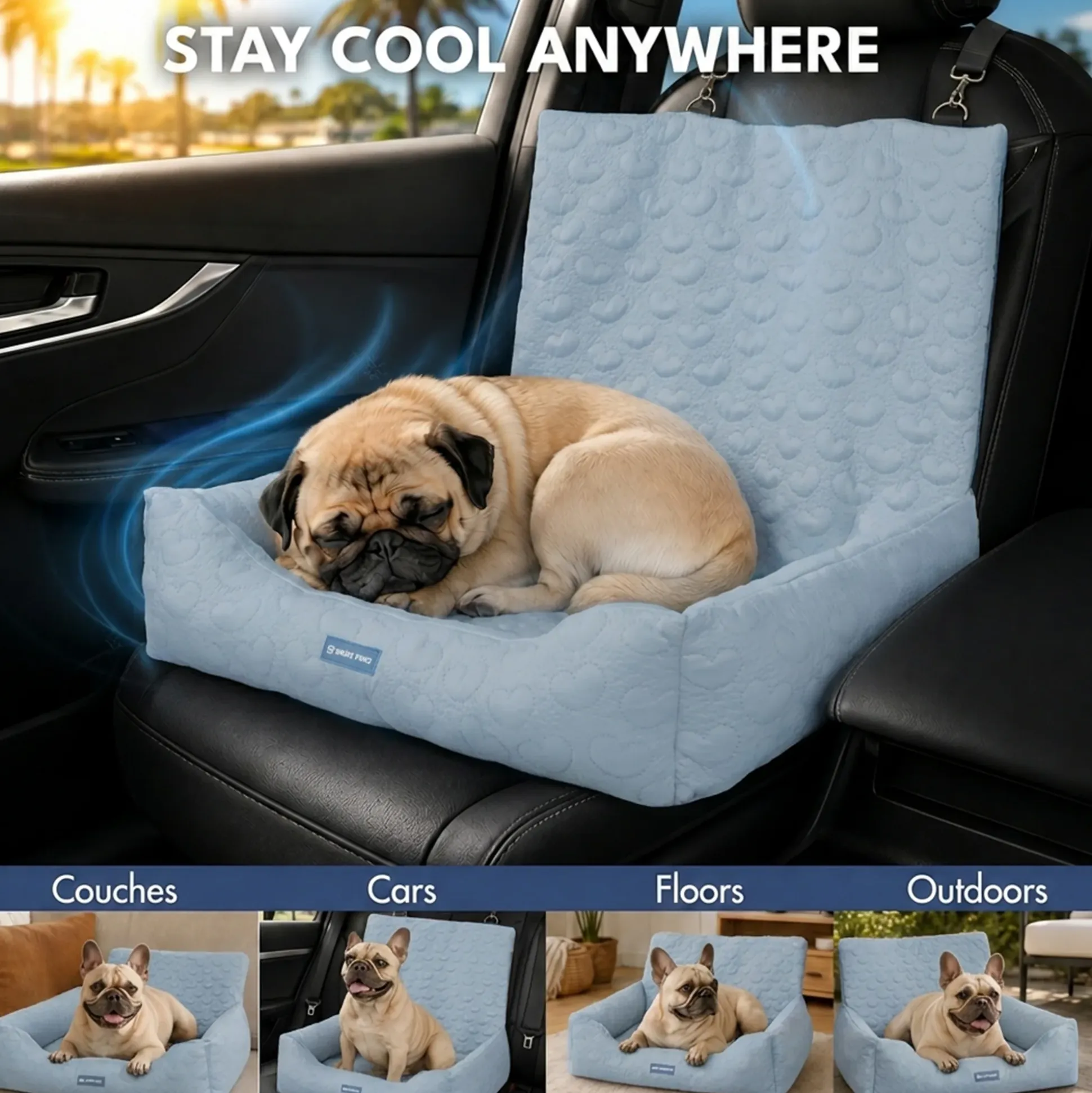 Frostcore™ Dog Cooling Car Seat Beds