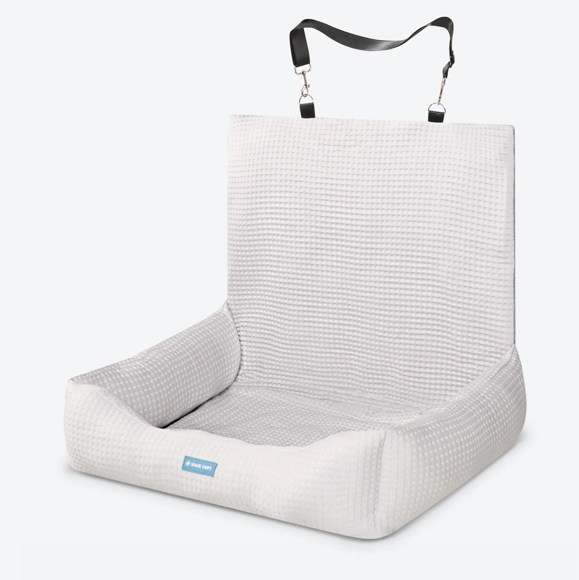 Frostcore™ Dog Cooling Car Seat Bed - Waffle Grey