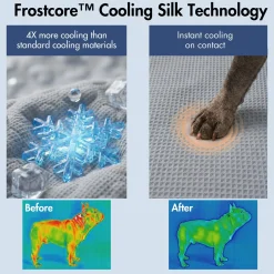 Frostcore™ Dog Cooling Car Seat Bed - Waffle Grey