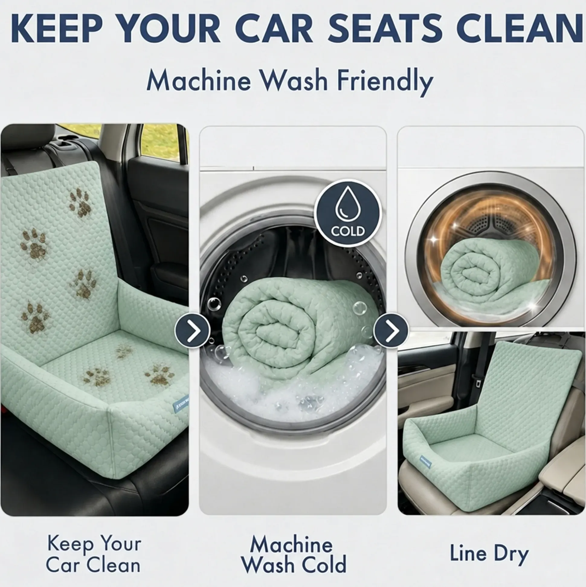 Frostcore™ Dog Cooling Car Seat Bed - Orb Green