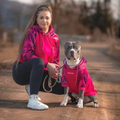 Fuchsia Camo Dog Hoodie