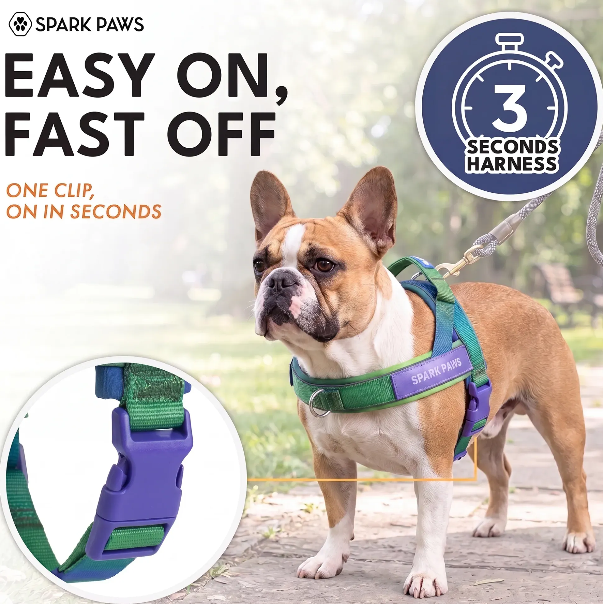Grab & Go Harness - Lime Wave