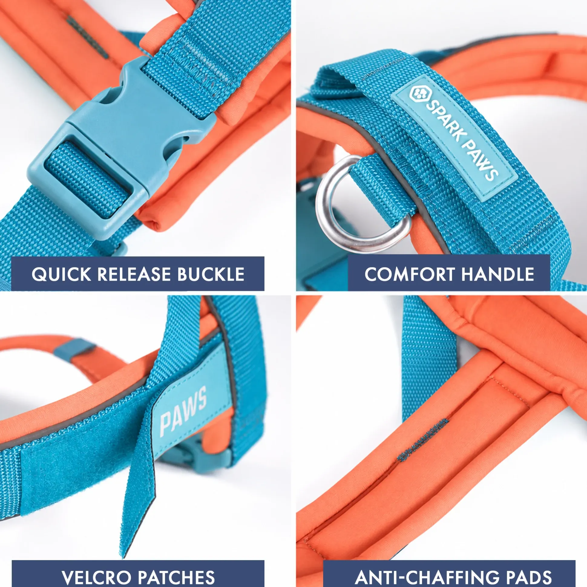 Grab & Go Harness - Teal & Apricot