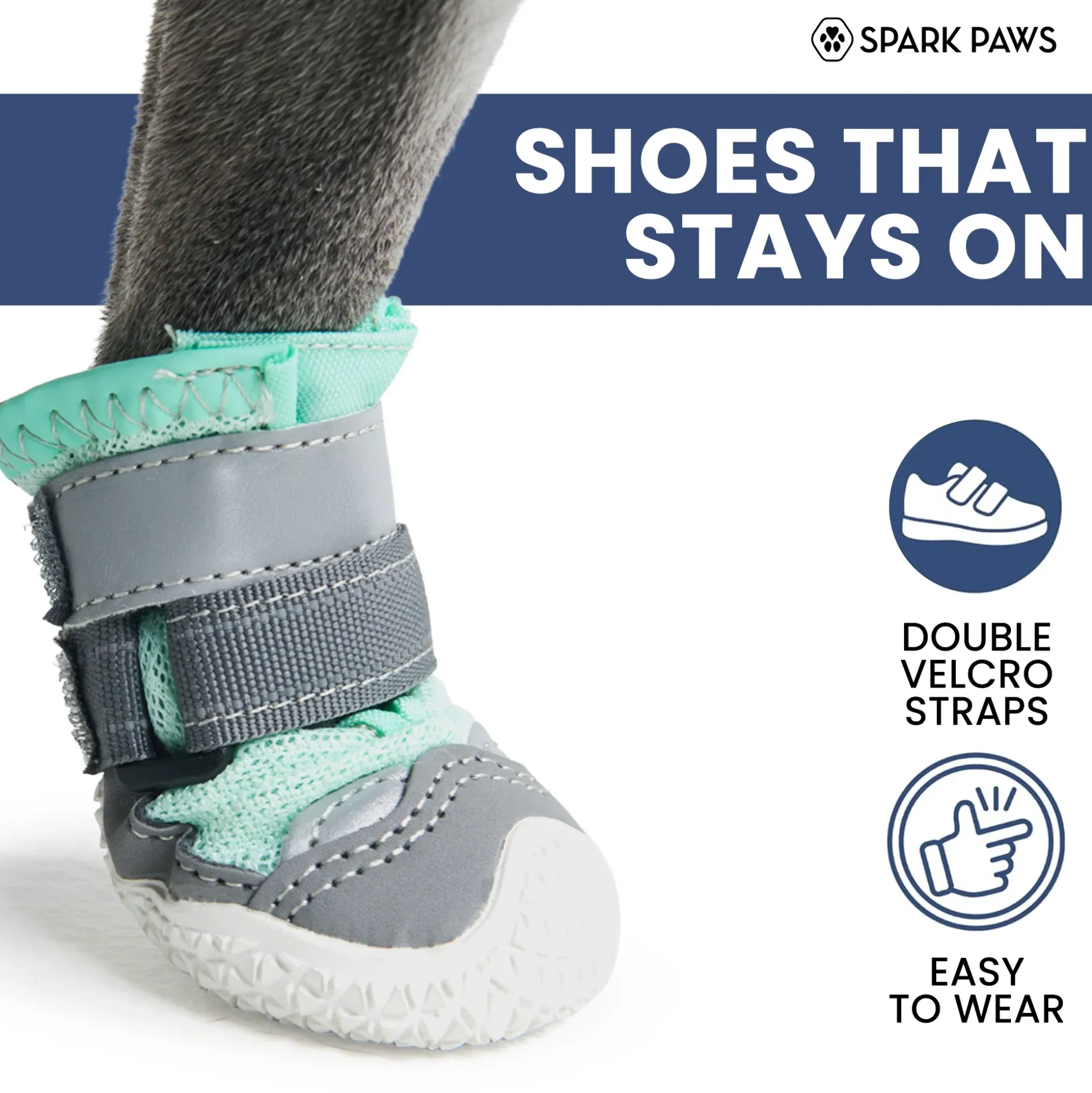Hot Pavement Pawtector Dog Shoes - Teal