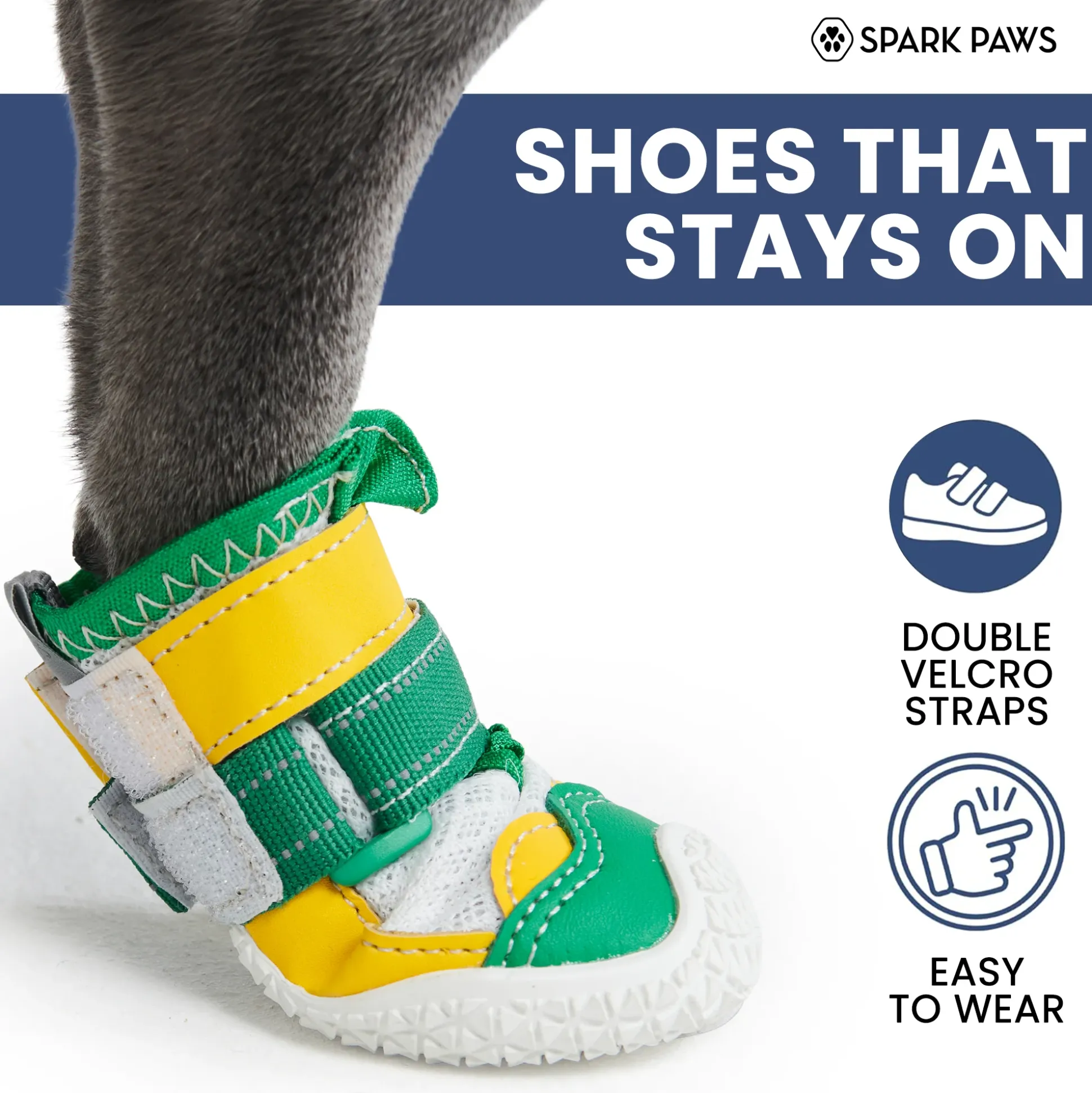 Hot Pavement Pawtector Dog Shoes - Green Yellow