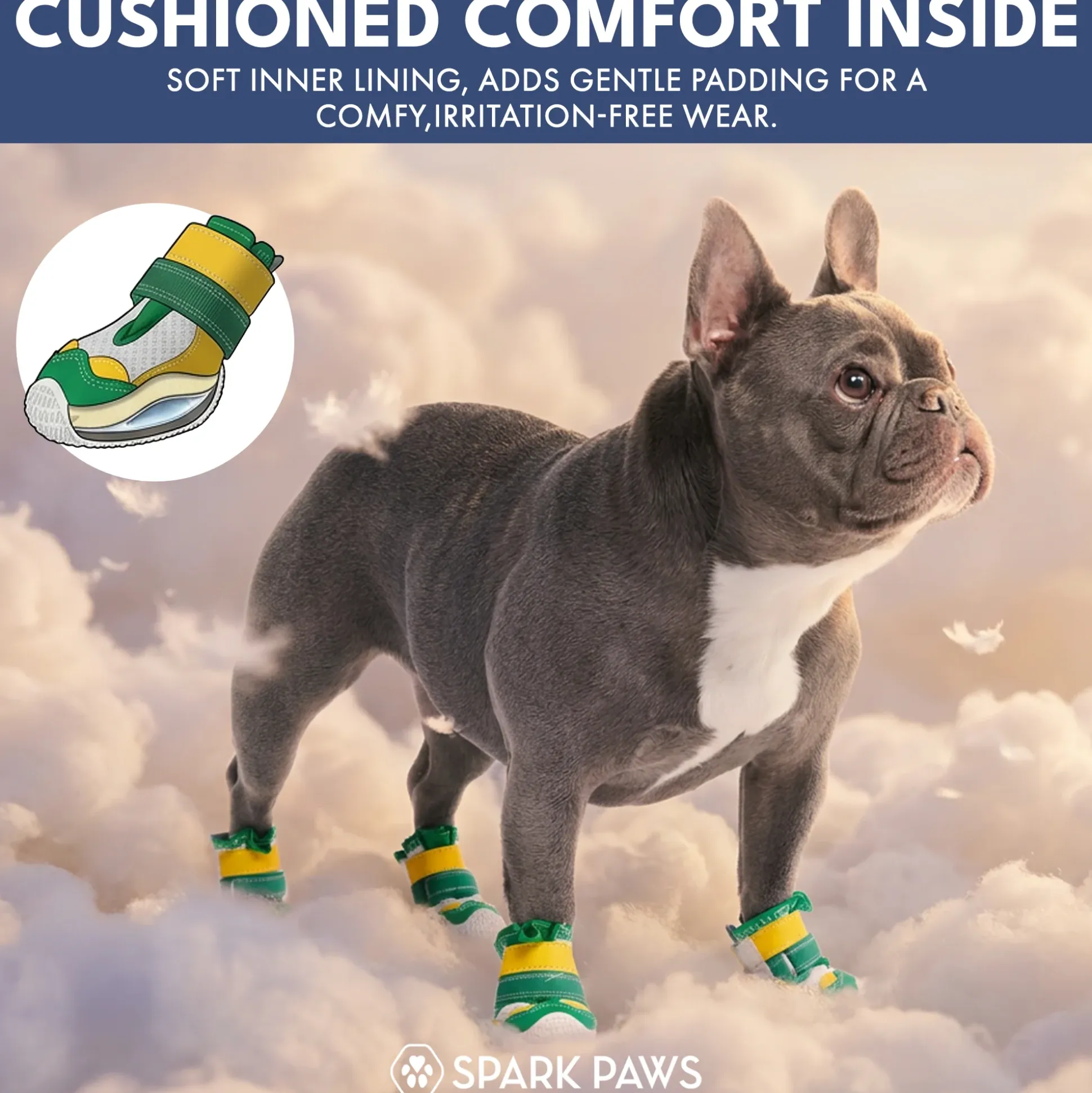 Hot Pavement Pawtector Dog Shoes - Green Yellow