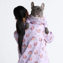 Human Pajama Top - When Pigs Fly - Purple