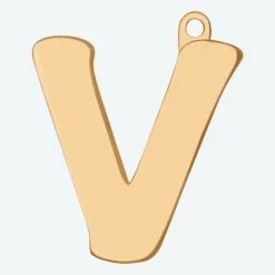 Initial Letter Jewelry Tag - V