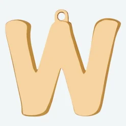 Initial Letter Jewelry Tag - W