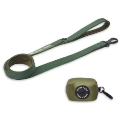 Leash and Poop Bag Holder Set