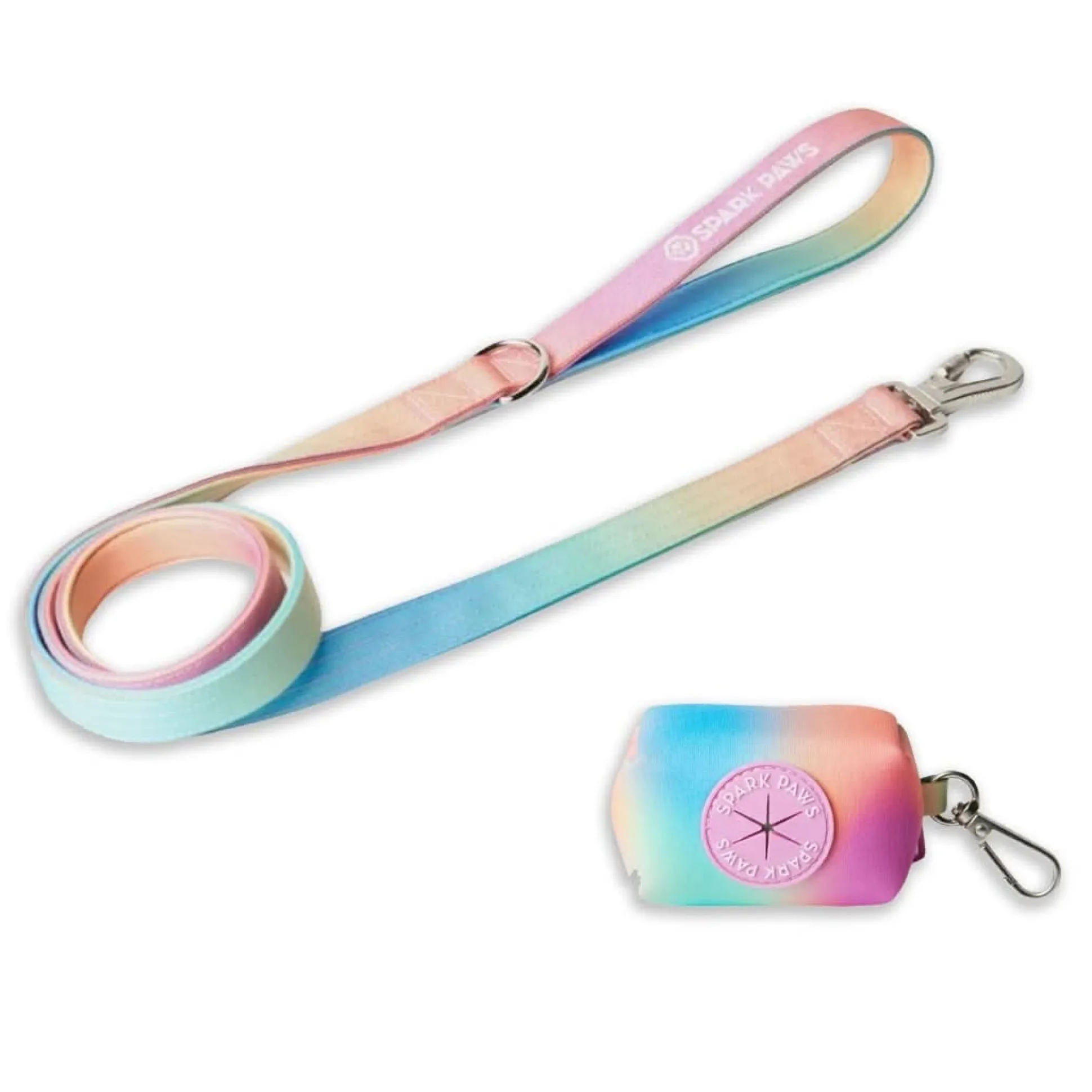 Leash and Poop Bag Holder Set