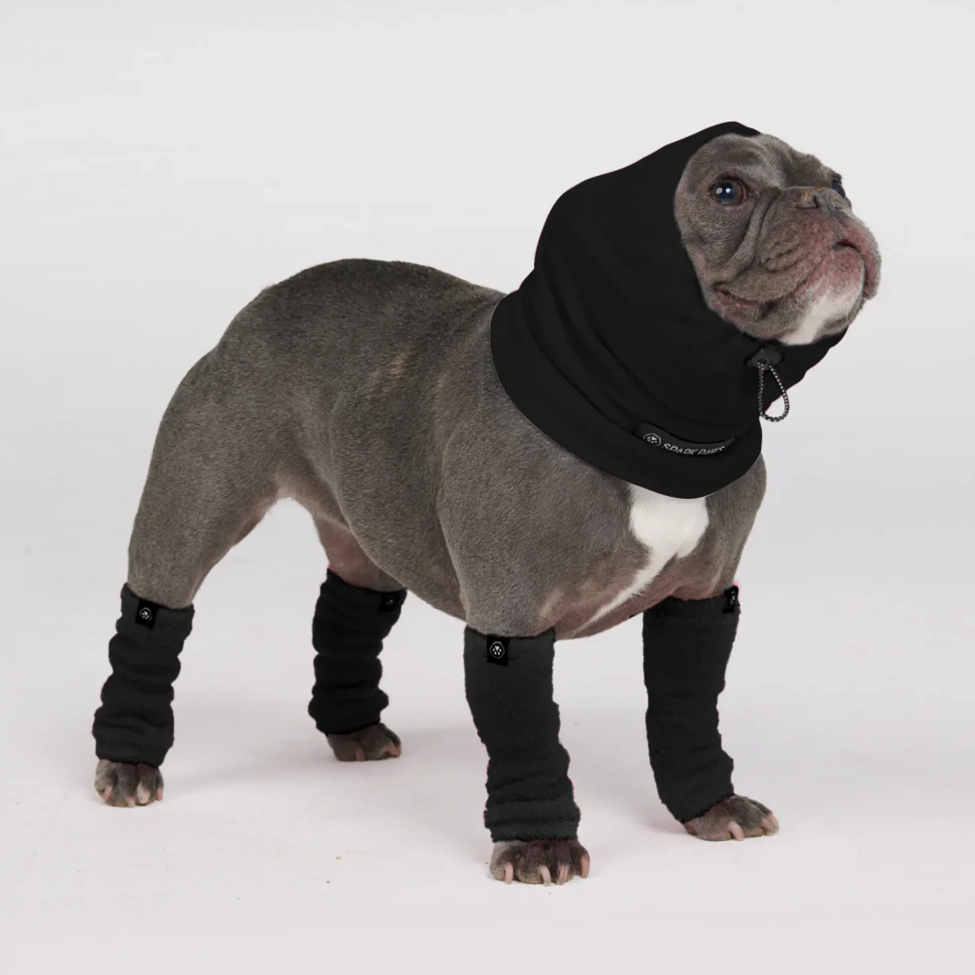 Leg Warmer and Earmuff Protector Set - Black