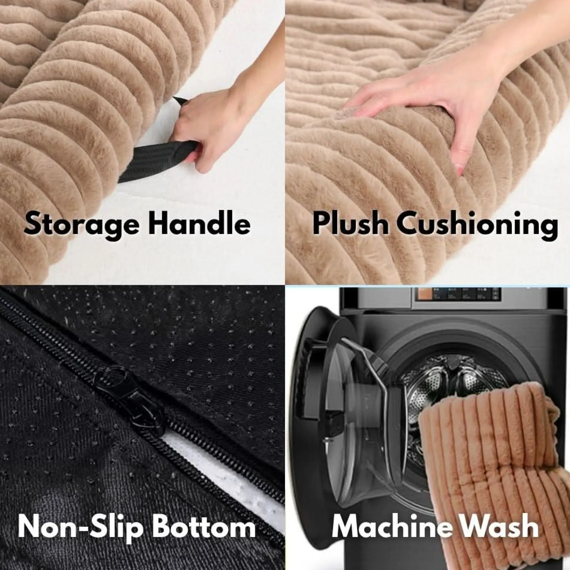 Luxury Couch Cover Dog Bed - Brown