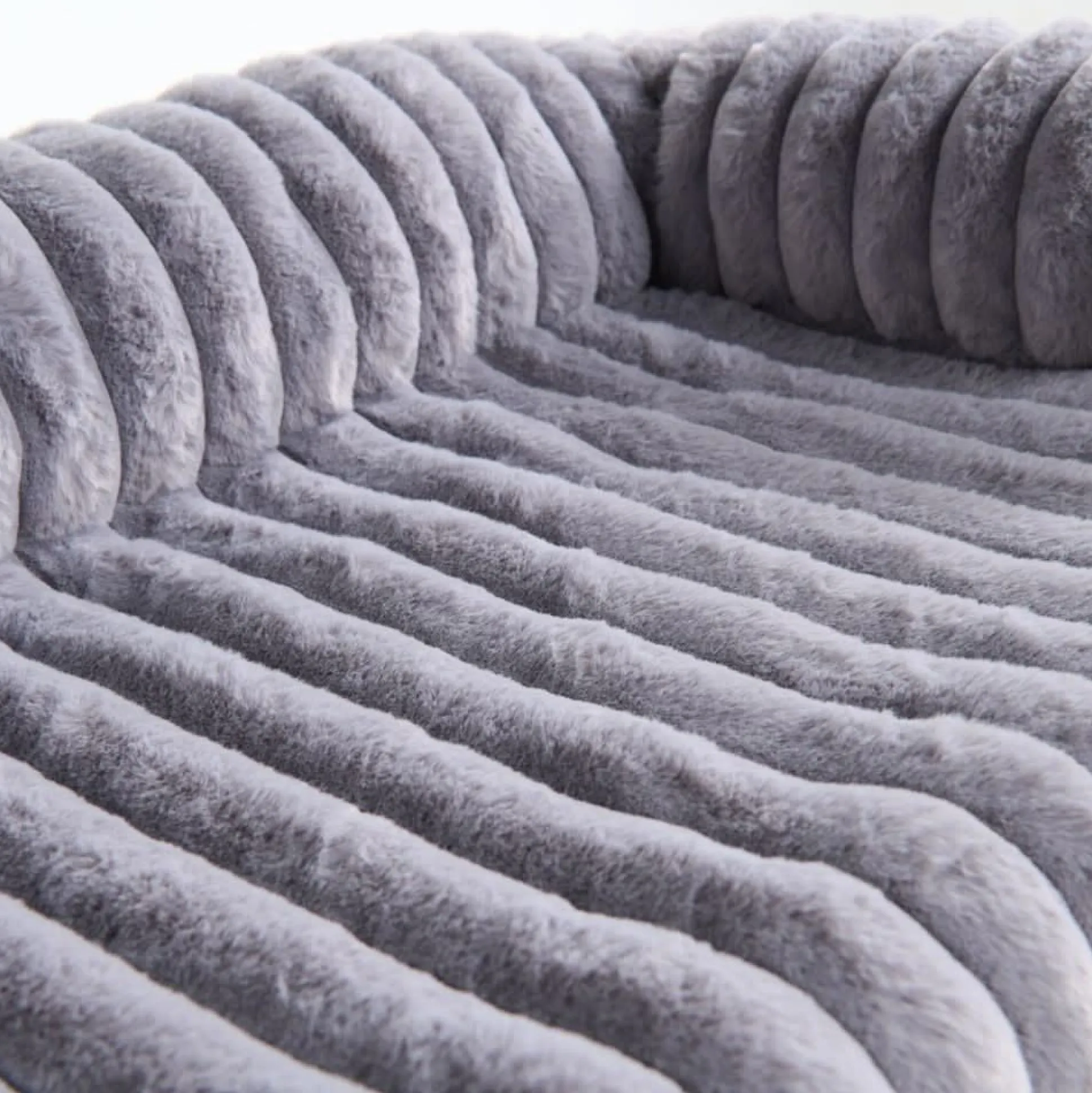 Luxury Couch Cover Dog Bed - Grey
