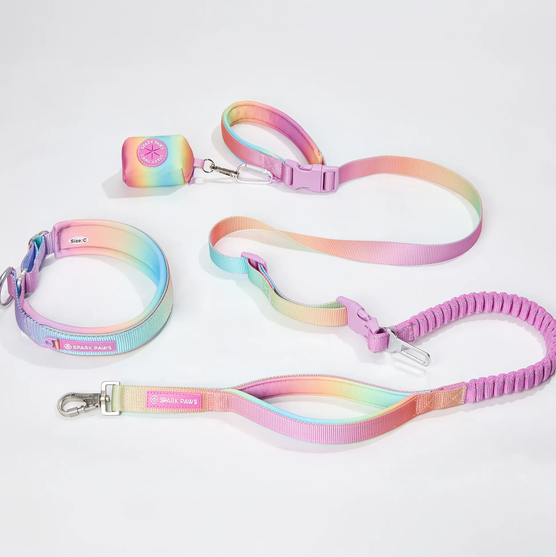 Martingale Collar and Multipurpose Leash Set - Pastel Icing