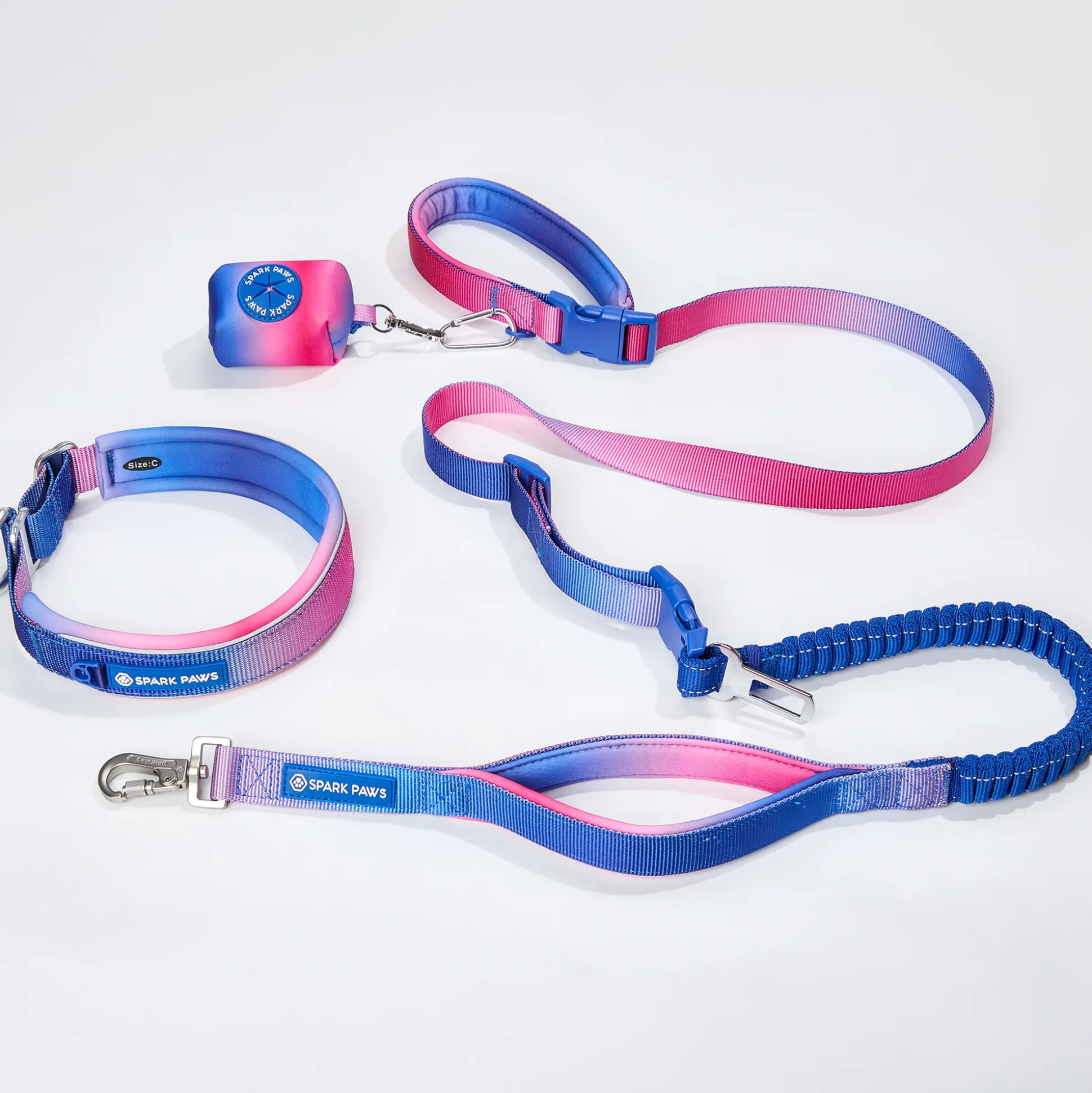 Martingale Collar and Multipurpose Leash Set - Snow Cone