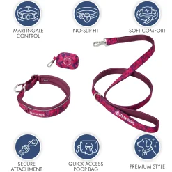 Martingale Collar Set - Fuchsia Camo