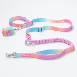 Multipurpose Seatbelt Handsfree Leash & Poop Bag Holder Set - Pastel Icing
