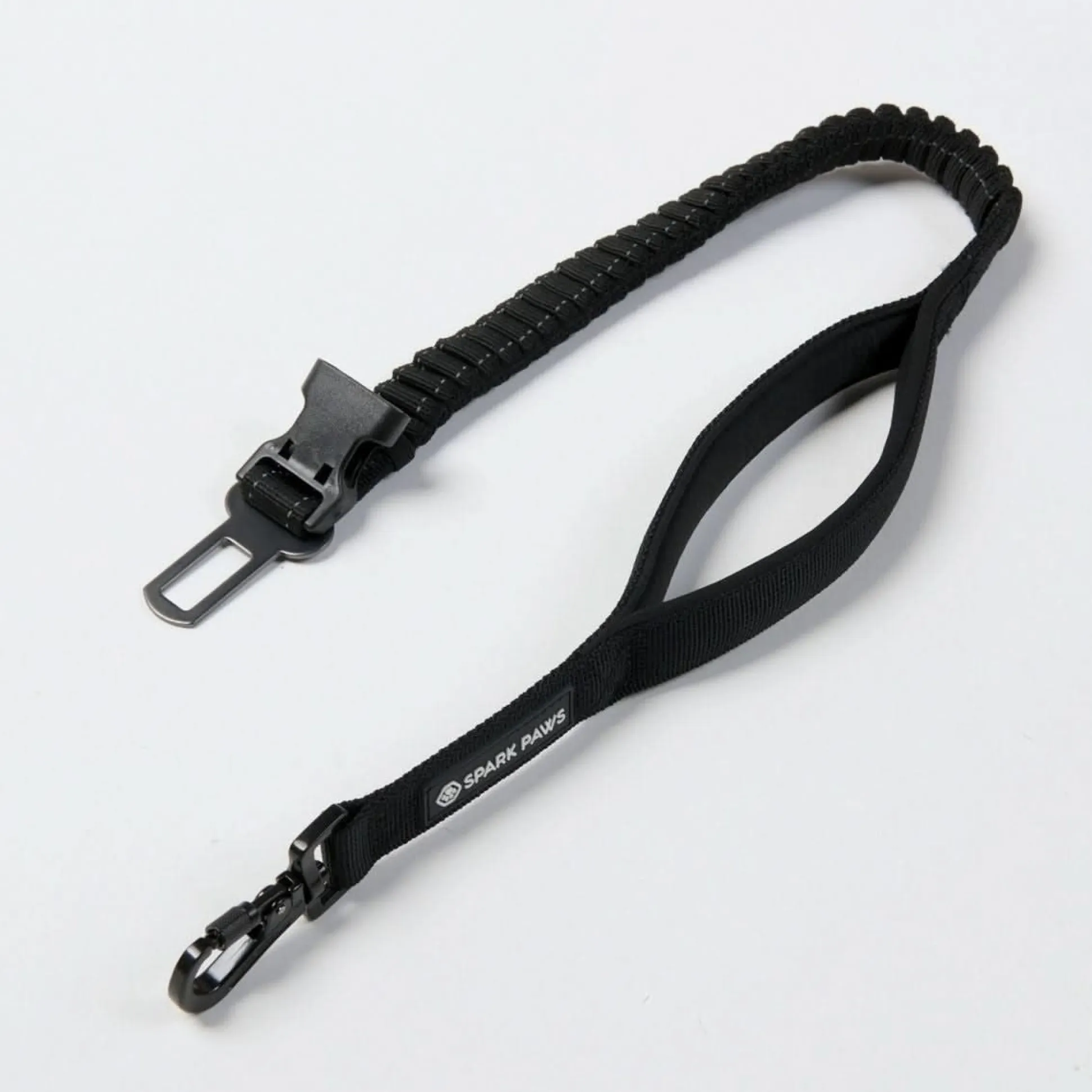 Multipurpose Seatbelt Handsfree Leash & Poop Bag Holder Set - Black